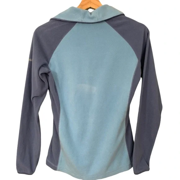 🍁 Columbia Arctic Air 1/2 Zip Fleece Sweater Sweatshirt Blue Periwinkle Women’s - Picture 4 of 9